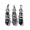 Synthetic Snowflake Obsidian Pendants G-A241-01P-05-1