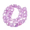 Electroplate Transparent Crackle Glass Beads Strands EGLA-Q135-02A-B05-2