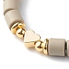 Handmade Polymer Clay Beads Stretch Bracelets BJEW-JB06423-01-4