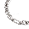 304 Stainless Steel Link Chain Bracelets for Women BJEW-JB13128-3