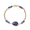 Natural Lapis Lazuli & Non-magnetic Synthetic Hematite Beads Multi-strand Bracelets BJEW-JB12122-03-2