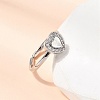 Brass Micro Pave Cubic Zirconia Cuff Open Rings for Women RJEW-B160-10P-2