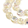 Electroplate Transparent Glass Beads Strands EGLA-N057-02A-03-3