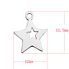 304 Stainless Steel Charms STAS-Q201-T150-2