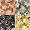 10Pcs Round Brass Micro Pave Cubic Zirconia Beads ZIRC-YW0001-26B-2