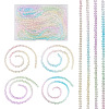 8 Strands 4 Colors Transparent Glass Beads Strands GLAA-TA0001-23-1