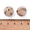 Golden Plated Alloy Rhinestone Beads FIND-E046-13G-02-3