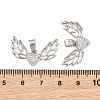 Brass Micro Pave Clear Cubic Zirconia Pendants CU-CBA6A75-08B-P-3