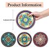 3 Pcs 3 Styles Creative Ethnic Style Silicone Coasters ST-CJ0008-11-2