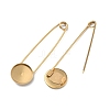 304 Stainless Steel Safety Pin Brooch Base Settings STAS-A142-02A-G-2