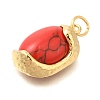 Dyed Synthetic Turquoise Pendants KK-U040-02G-2
