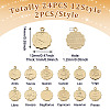 24Pcs 12 Style Brass Charms KK-TA0001-09-4