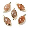 Natural Mixed Stone Faceted Connector Charms G-K347-03G-B-2