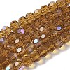 Electroplate Transparent Glass Beads Strands EGLA-A035-T6mm-L04-1