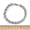 8MM 201 Stainless Steel Byzantine Chain Bracelets for Women BJEW-B143-06-7