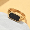 316L Stainless Steel Natural Gemstone Finger Rings for Women RJEW-U054-02C-02G-3