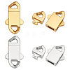 2Pcs 2 Colors 304 Stainless Steel Bayonet Clasps STAS-WR0001-43-1