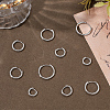 5 Pair 5 Styles Brass Hoop Earrings EJEW-BBC0001-90-3