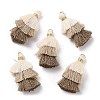 Polycotton Tassel Pendant Decorations GLAA-K060-07KCG-10-3