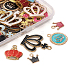 48Pcs 24 Colors Alloy Enamel Charms ENAM-TA0001-23-17