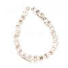 26Pcs 26 Styles Natural White Shell Disc Beads with Brass Slices BSHE-Z008-10-1