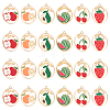 24Pcs 6 Style Alloy Enamel Pendants ENAM-NB0001-76-NR-1