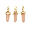 Natural Sunstone Double Terminal Pointed Pendant G-H097-01G-03-1