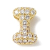 Brass Micro Pave Cubic Zirconia Beads KK-P290-61G-I-1