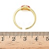 Brass Enamel Cuff Rings for Women RJEW-F196-02C-G-5