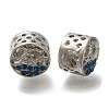 Rack Plating Alloy Rhinestone European Beads PALLOY-P307-06P-1