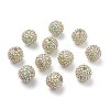 Chunky Resin Rhinestone Bubblegum Ball Beads RESI-A001-1-2