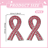 4Pcs Awareness Ribbon Rhinestone Pins JEWB-GO0001-22-2