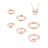6Pcs 3 Styles 925 Sterling Silver Twister Clasps STER-PH0003-73RG-6