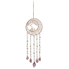 Tree of Life Natural Agate & Natural Crystal Chips Hanging Suncatchers RN-CBA387D-02G-1