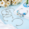 6Pcs Brass Cuff Bangle Making KK-BBC0022-74-4