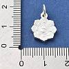 925 Sterling Silver Tai Chi Yin-yang Lotus Flower Charms STER-S009-10S-3