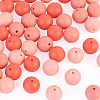 45Pcs 3 Colors Round Silicone Focal Beads SIL-TAD0001-01H-3