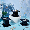 3Pcs 3 Sizes Square Acrylic Jewelry Display Pedestals ODIS-WH0038-170B-5