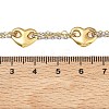 Two Tone 304 Stainless Steel Heart Link Chain Necklaces for Women NJEW-A074-09GP-5