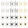  24Pcs 6 Color Glass Spider Pendant FIND-TA0003-07-2