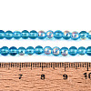 Electroplate Transparent Glass Beads Strands EGLA-Q132-4MM-A04-4