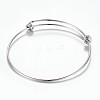 Tarnish Resistant Adjustable 304 Stainless Steel Expandable Bangle Making BJEW-H510-01P-2