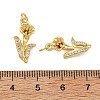 Brass Micro Pave Clear Cubic Zirconia Pendants KK-F941-35B-G-3