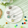 DIY 304 Stainless Steel Pendants Essential Oil Diffuser Necklaces Making Kits NJEW-SC0001-49-4