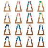16Pcs 8 Colors Resin and Walnut Pendants FIND-TA0006-47-2
