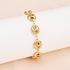 304 Stainless Steel Coffee Bean Link Chain Bracelets BJEW-D359-14A-G-5