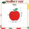 16Pcs Apple Polyester & Cotton Embroider Thread Iron on/Sew On Patches PATC-CA0001-19B-2