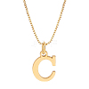 1pc 304 Stainless Steel Letter Pendant Necklaces NJEW-LP0001-38C-G-1