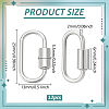 12Pcs Alloy Screw Carabiner Lock Charms FIND-UN0010-22P-3