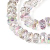 Electroplate Transparent Glass Beads Strands EGLA-N022-04A-D18-3